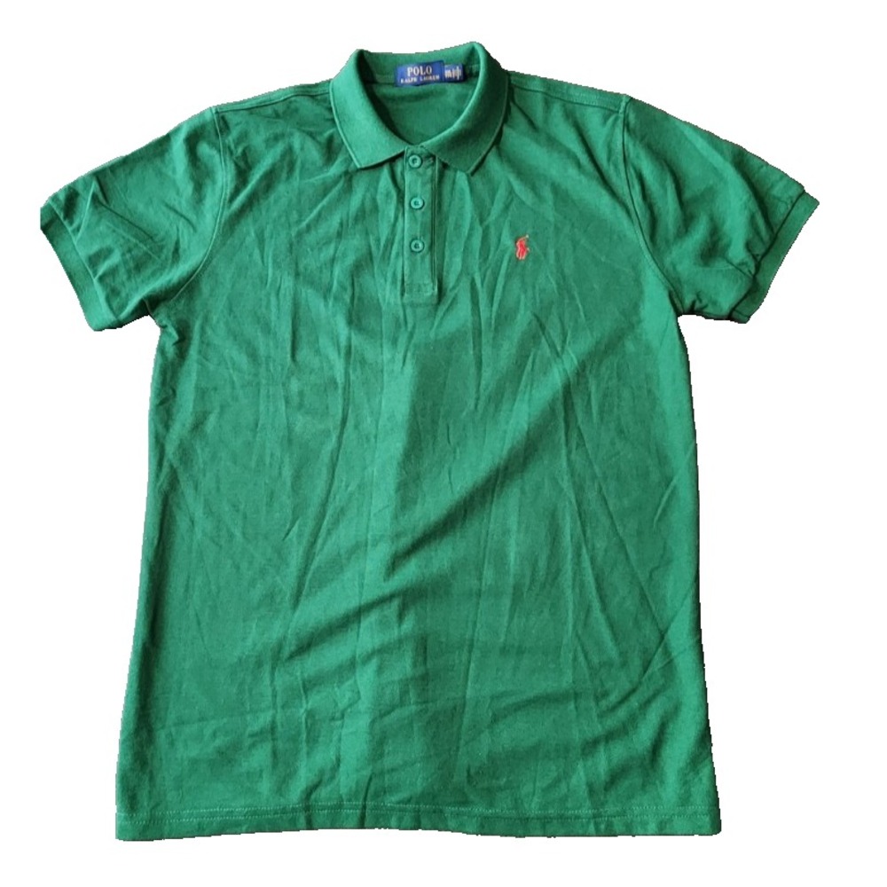 Polo Ralph Lauren Mens XXL Green Short Sleeve Pique Polo‎ Shirt Red Pony Logo